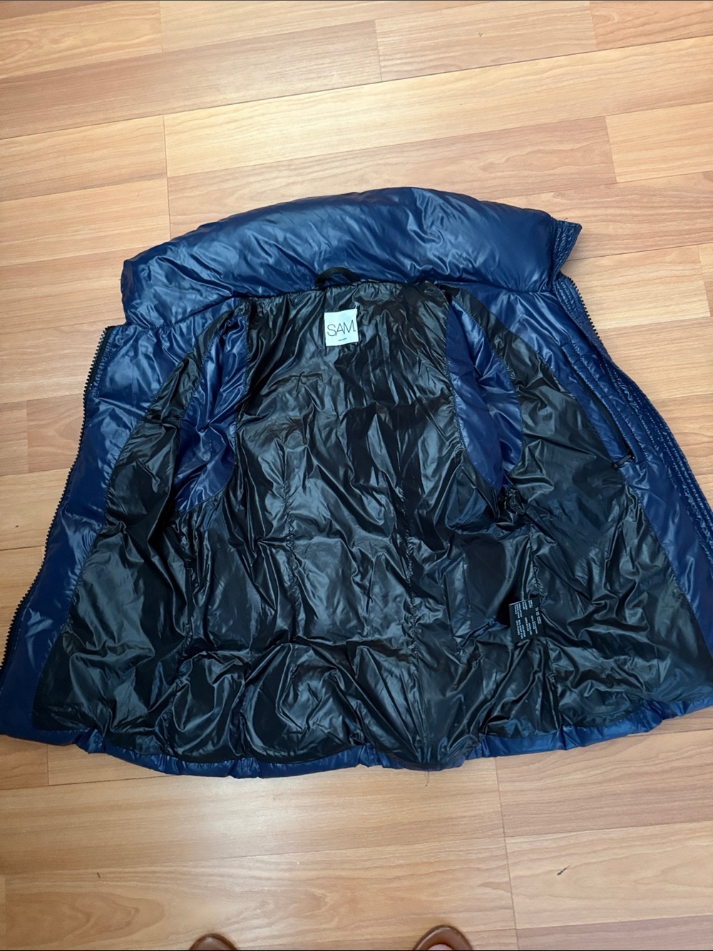 SAM. Womens Navy Blue Puffer Vest